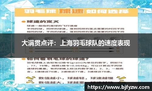 大满贯点评：上海羽毛球队的速度表现